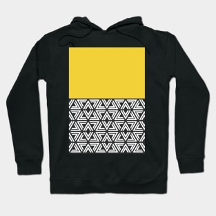 Black, White and Yellow Geo Hoodie